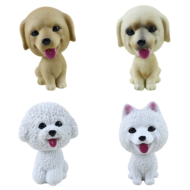 Simulation Shaking Head Dog Resin Cute Bobble Head Dog Home/Car Dashboard For Car Vehicle Decoration