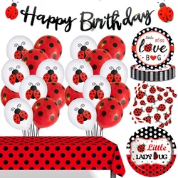 12 pollici coccinella rosso nero bianco palloncino a pois Jungle Safari Party forniture per feste a tema decorazione per feste di compleanno per bambini