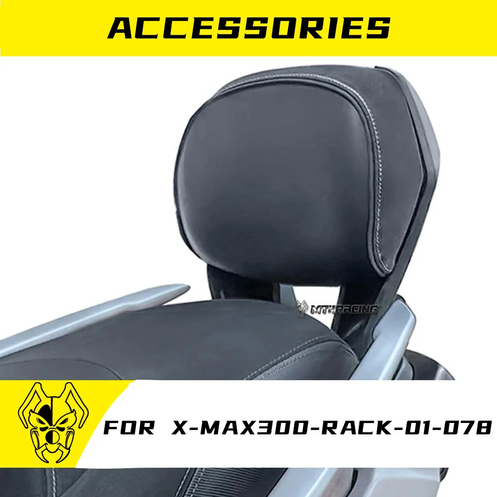

MTKRACING For YAMAHA XMAX 2017-2022 Motorcycle Rear Sissy Bar Passenger Back Rest Mounting Hardware Backrest Set Pad Cushion
