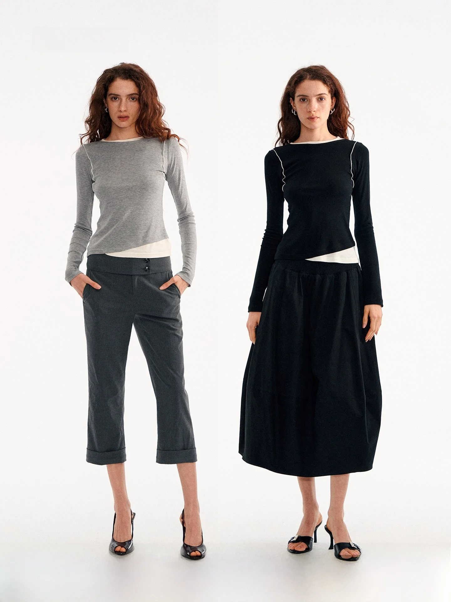 

Женская футболка Muse Naps Color Blo Long Sve с круглым вырезом, облегающая, повседневная, универсальная, базовый слой, весенний сезон