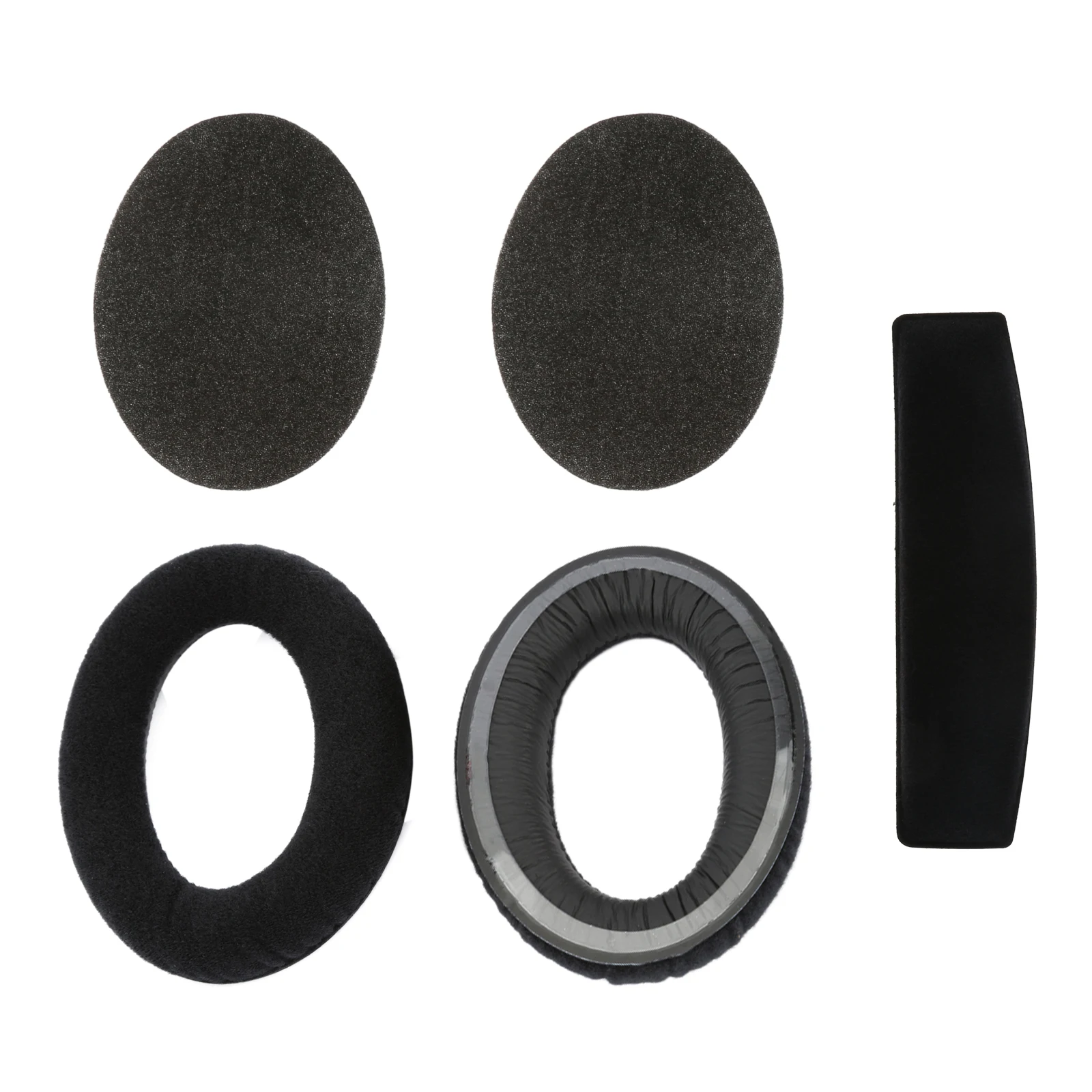 2 Pz/paia Auricolari In Velluto Nero Con Imbottitura In Cotone, Per Sennheiser HD515 HD555 HD595 HD518 HD598 HD598SE HD598CS Auricolari
