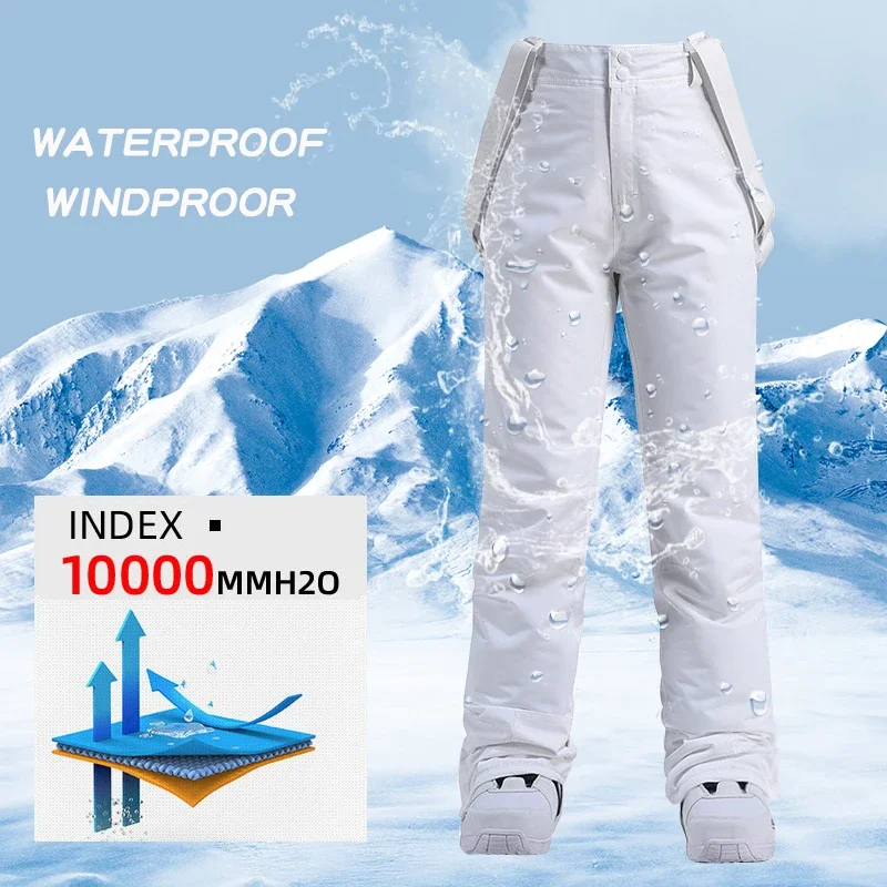 -30 graus terno de esqui feminino inverno jaquetas e calças quentes à prova dwaterproof água jaqueta feminina ao ar livre snowboard esqui acampamento marca