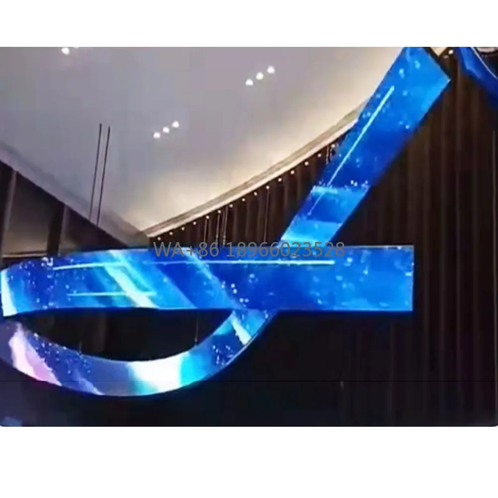 

P2.58 Светодиодный настенный дисплей Гибкая колонна с кривой Светодиодный экран для выставочных зала Museums Торговые центры для марки Staging