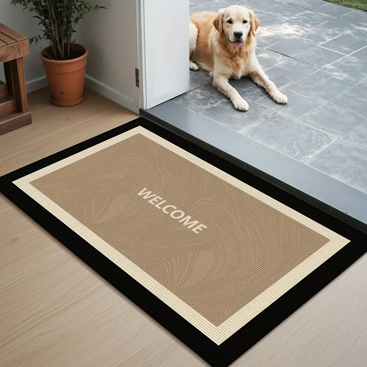1pc Indoor Doormat Entryway Rug, Simple Door Mats Indoor Front Door Rugs, Non Slip Low Profile Absorbent Washable Door Rug for Entry, Patio, Home Decor