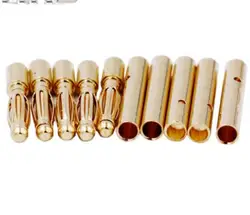 10pcs Amass Banana Plug 2mm 3mm 3.5mm 4mm Bullet Female Male Connectors 5mm 5.5mm 6mm 6.5mm 8mm Gold Plated Copper RC Parts Head