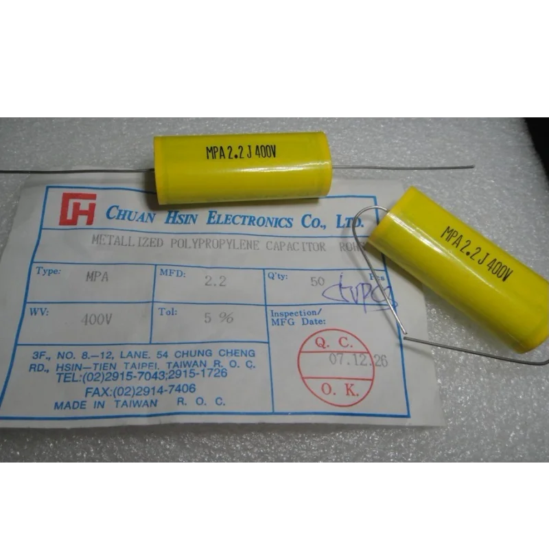 5PCS CH MPA 2.2uf 400v 2u2f 225 capacitor de filme
