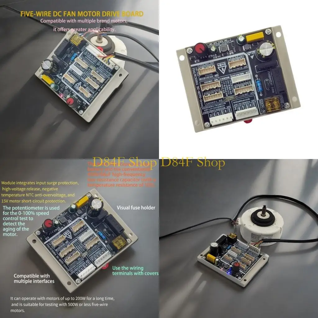D84F Professional 5 Wire 310V Fan Motor Test Board with Not Overshoot & Short Circuits Defense for Industrial