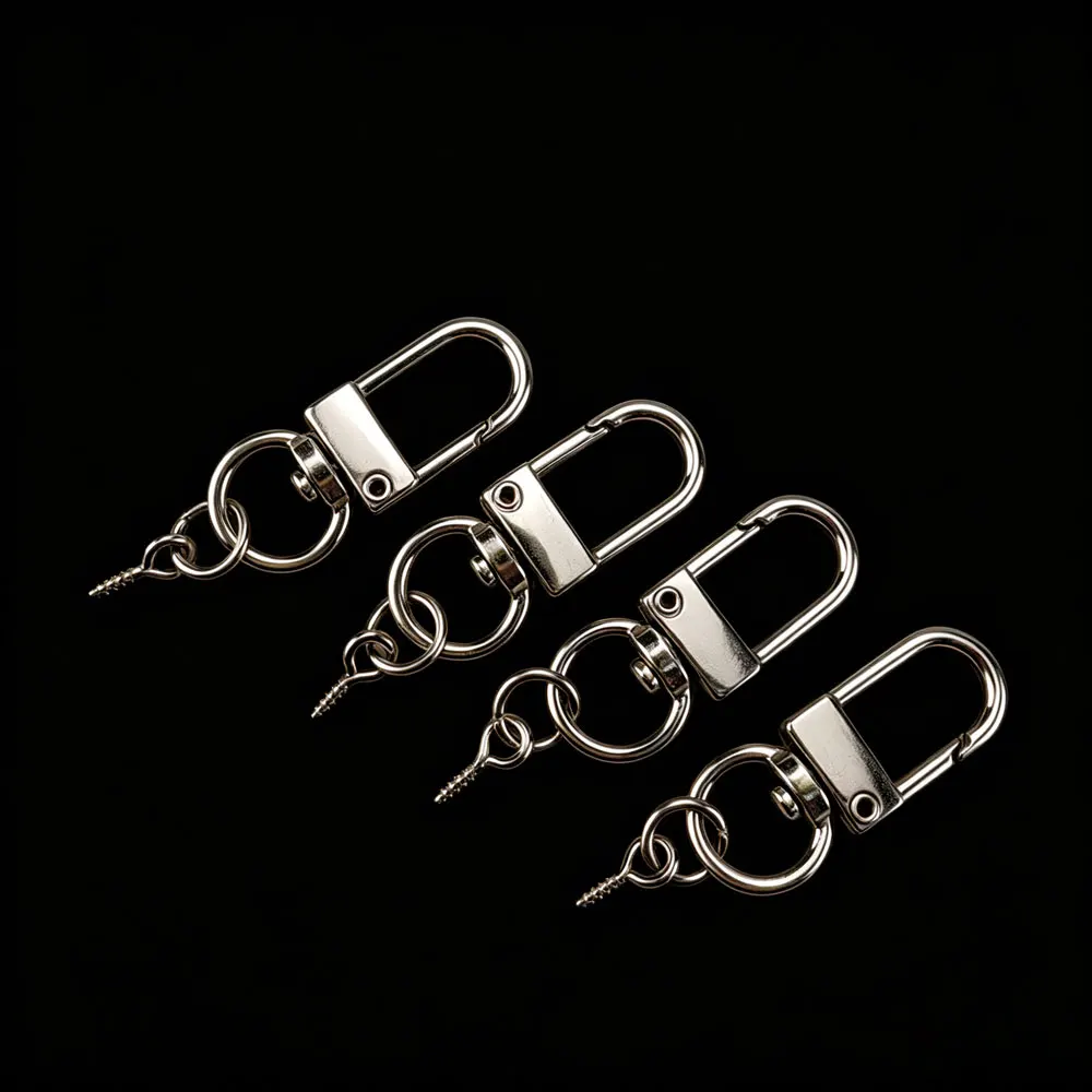 10/20/50 pcs Metal Silver Color Alloy Snap Hooks Buckle With