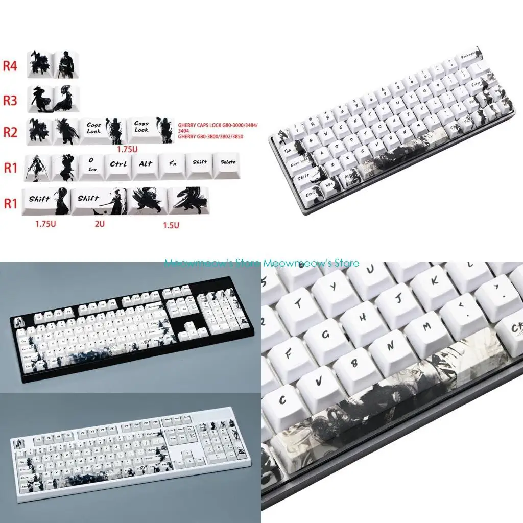 

W91A 71/128 Keys Knight Clekcaps с оригинальной заводской высотой вишневой профиль