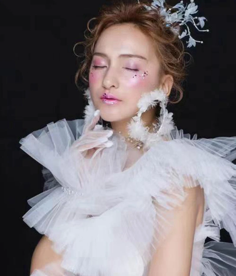 Bühnen performance Fotografie Braut handschuhe Mesh abnehmbare Ärmel Hochzeit Zubehör geschwollene Tüll falsche Manschetten