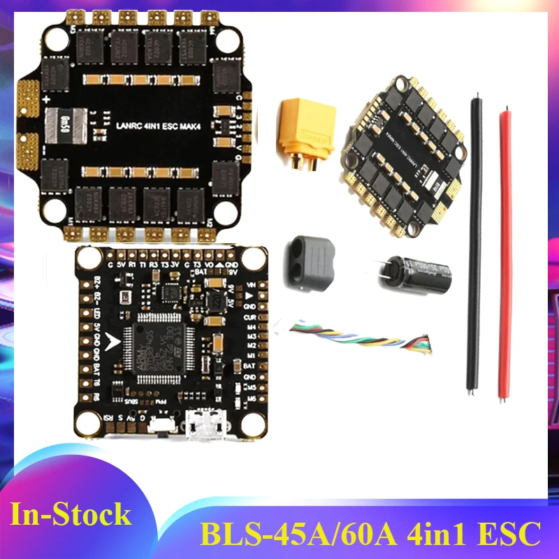 NEW BLS-45A/60A 4in1 ESC OSD with Brushless ESC Stack/Power Tower for RC QAV/ZMR 210 230 250MM RC Drone