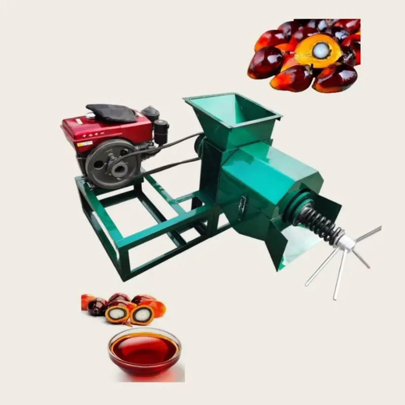 500kg/H Capacity Hot Palm Oil Processing Machine Red Palm Fruit Oil Extraction Oil Press Machine with Engine