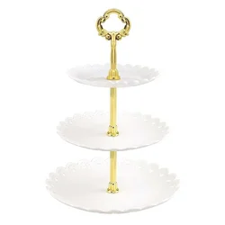 Layer Cake Stand Fruit Plate Tray Display Birthday Party Dessert Wedding Three Layer Cake Count Heart Rack Dessert Plate