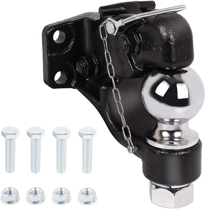 

Сцепное устройство для прицепа с пеintle Hook, шарик 2–5/16 дюймов, грузоподъемность 16000 фунтов, черное порошковое покрытие