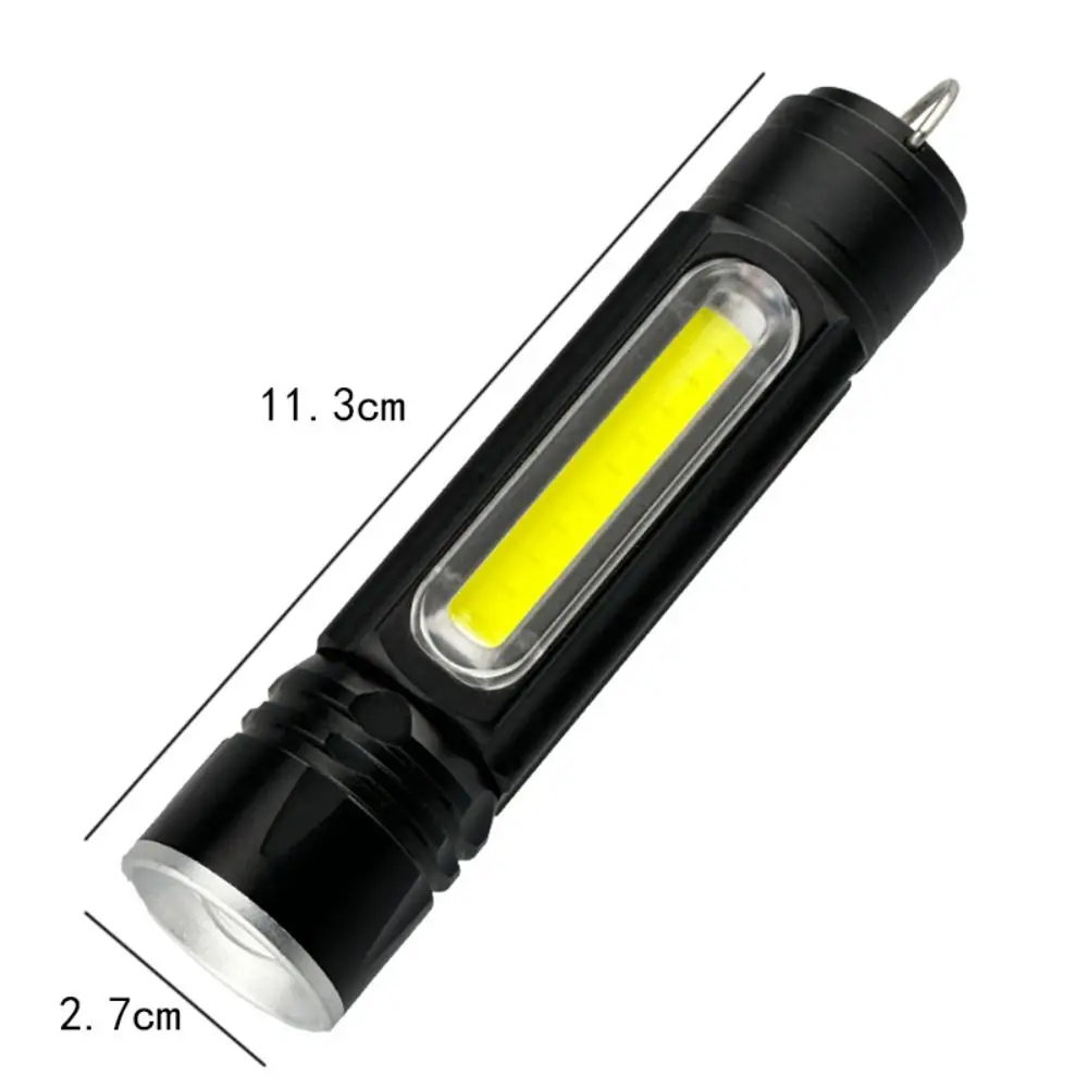 2 Pcs COB Side Light USB Rechargeable Flashlights Super Bright High Power Outdoor Emergency Light Mini Waterproof