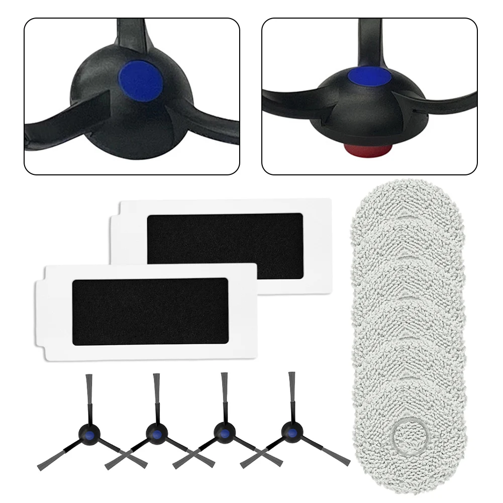 휴대용 무선 진공 청소기 부품, Deebot T30 PRO, T30 Max, T30 용 필터 사이드 브러시 걸레 천 교체