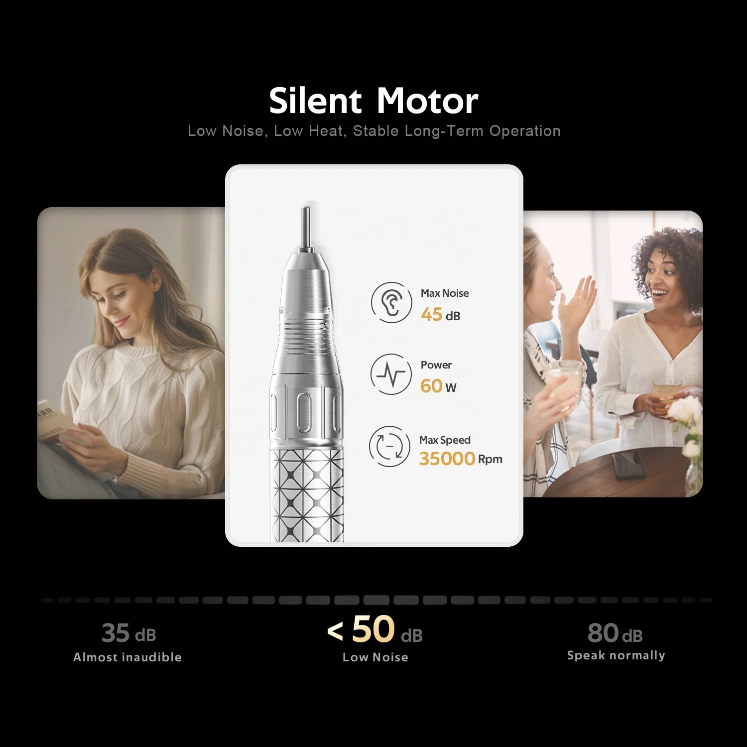 ブラシレスネイルサンダー充電式60w 35k RPMジェルポリッシュリムーバー電動ネイルドリル