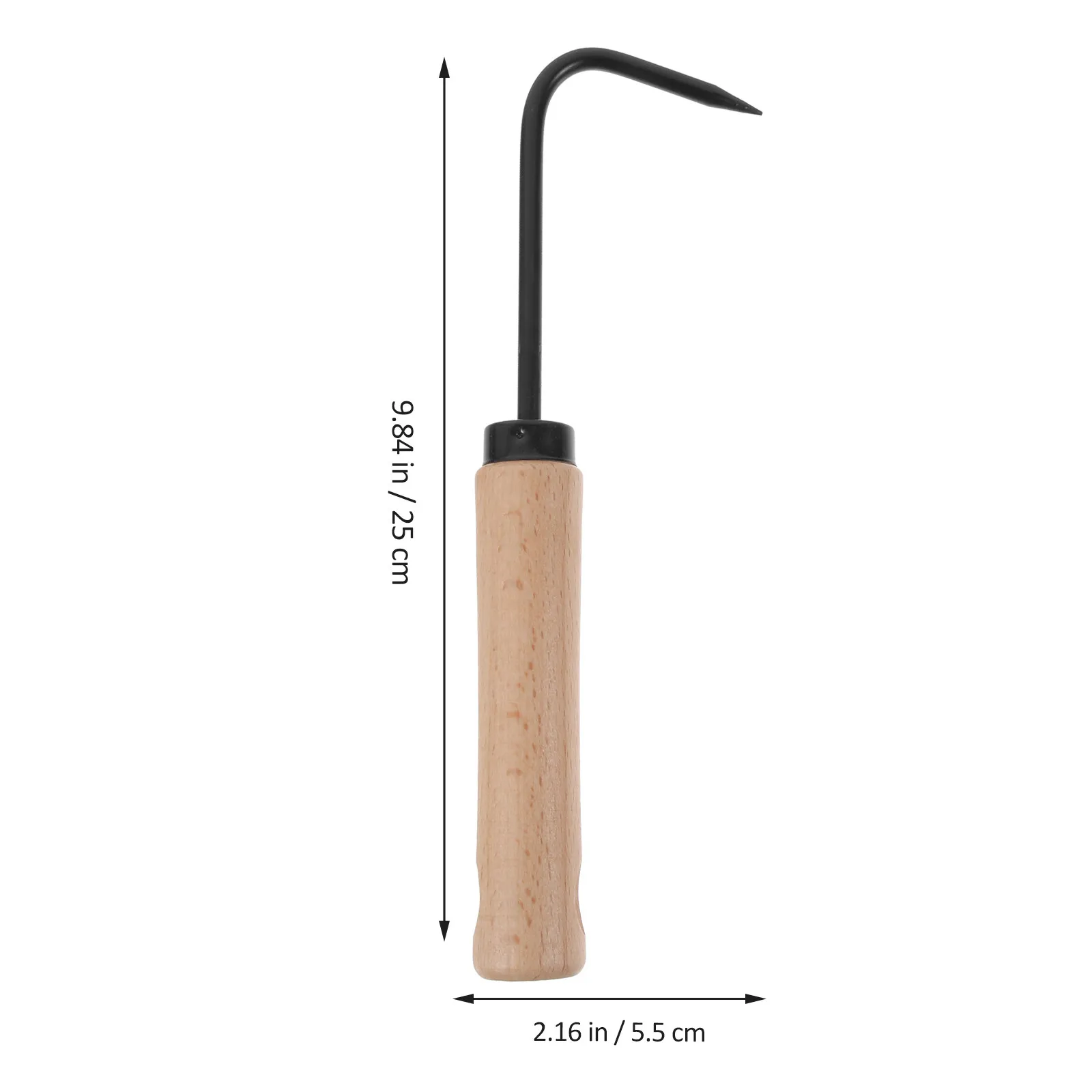 2Pcs Root Extractor Garden Tool Heavy Duty Metal Weeding Device with Polished Hook Electrostatic Coated Rust Resistant Soil