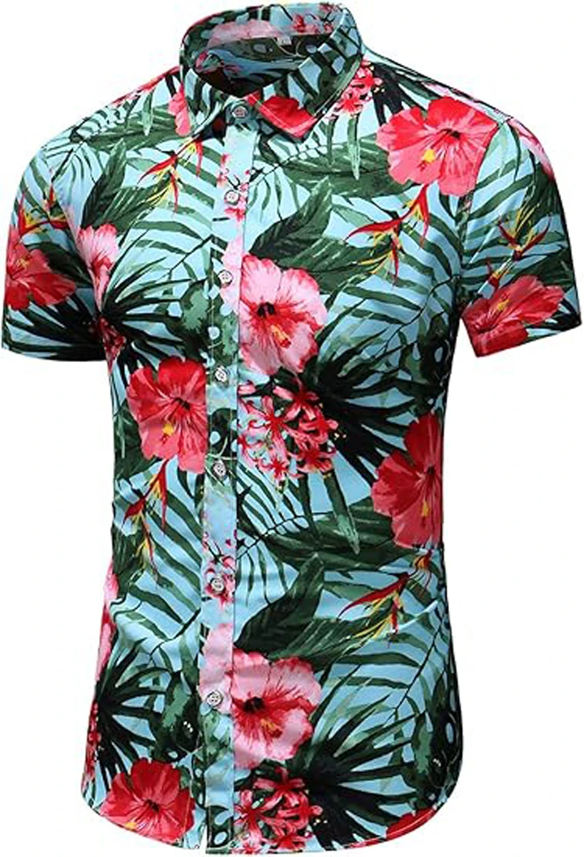 2026 Abbigliamento da spiaggia popolare semplice da uomo Camicia stampata in 3D Street Casual Party Traspirante Bottone con risvolto Top hawaiano a maniche corte per uomo