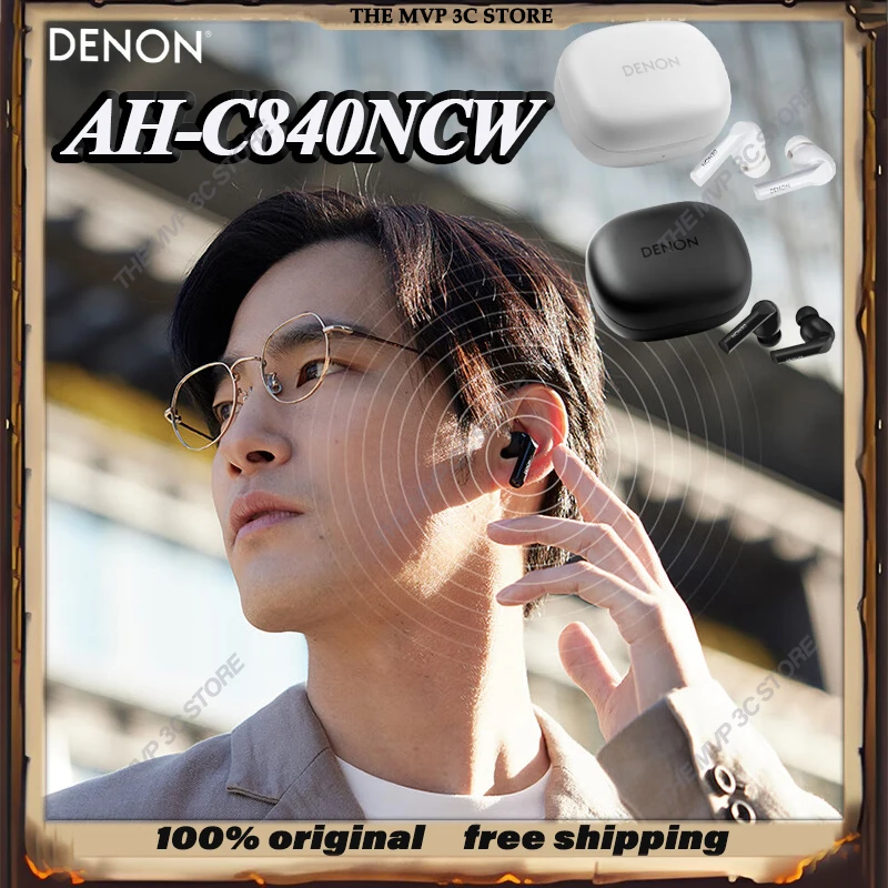 新発売 デノン AH-C840NCW 完全ワイヤレス Bluetooth ヘッドセット ノイズキャンセリング インイヤーイヤホン スポーツ Bluetooth 5.3 軽量
