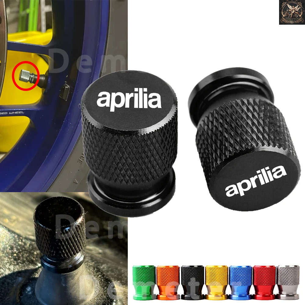 For Aprilia RSV4 RS125 RS660 Tuono 660 RSV1000/R Caponord Motorcycle CNC Aluminum Wheel Tyre Valve Cap Air Port  Accessories