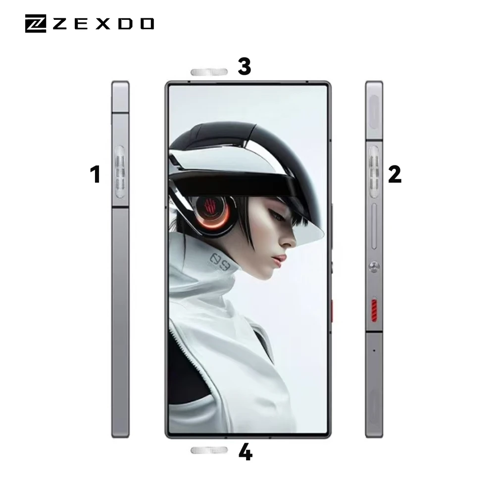 ZEXDO شبكة غبار معدنية لـ ZTE Nubia Red Magic 9 9S 8 8S Pro Plus مكبر صوت ومراوح ملصق مضاد للغبار طبقة رقيقة واقية لغبار المروحة-