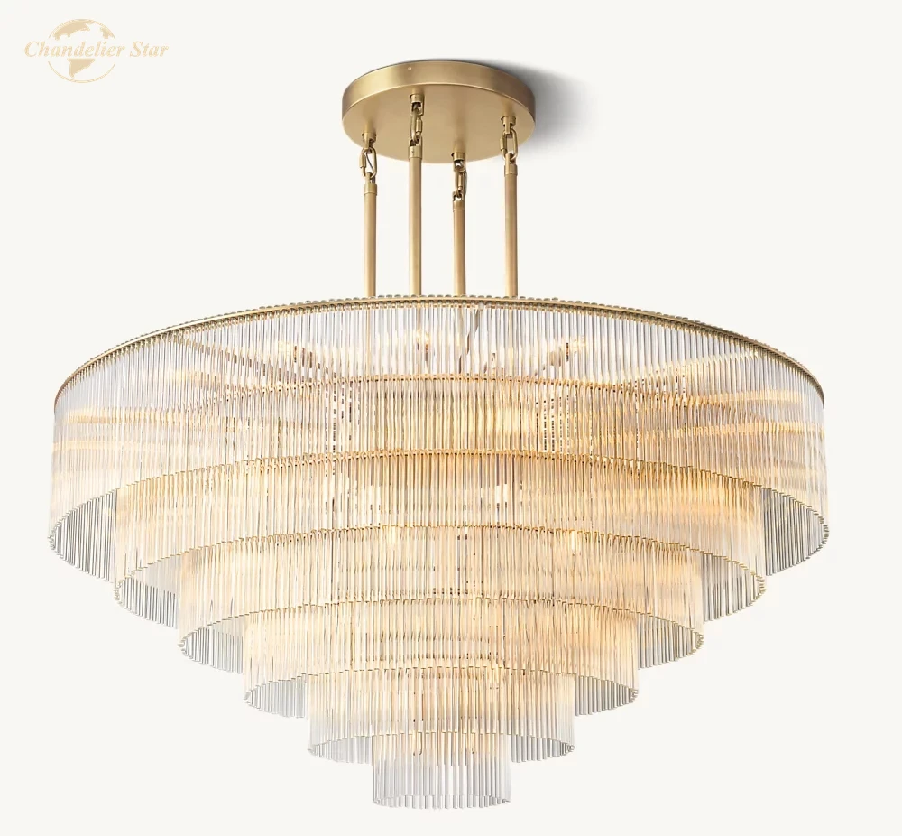 Modern Crystal Chandeliers LED Amadeo Round Chandelier Decoration Living Room Dining Room Pendant Light Fixture