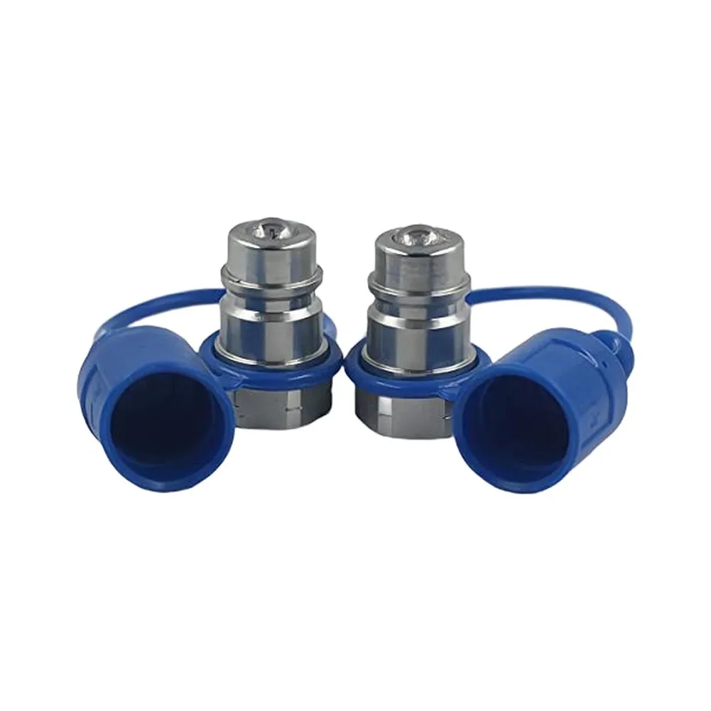 NPT 1/2 inch 2pcs Hydraulic Quick Connect Male Coupling for Farm Equipment Ball Valve Applications with Leak Prevention