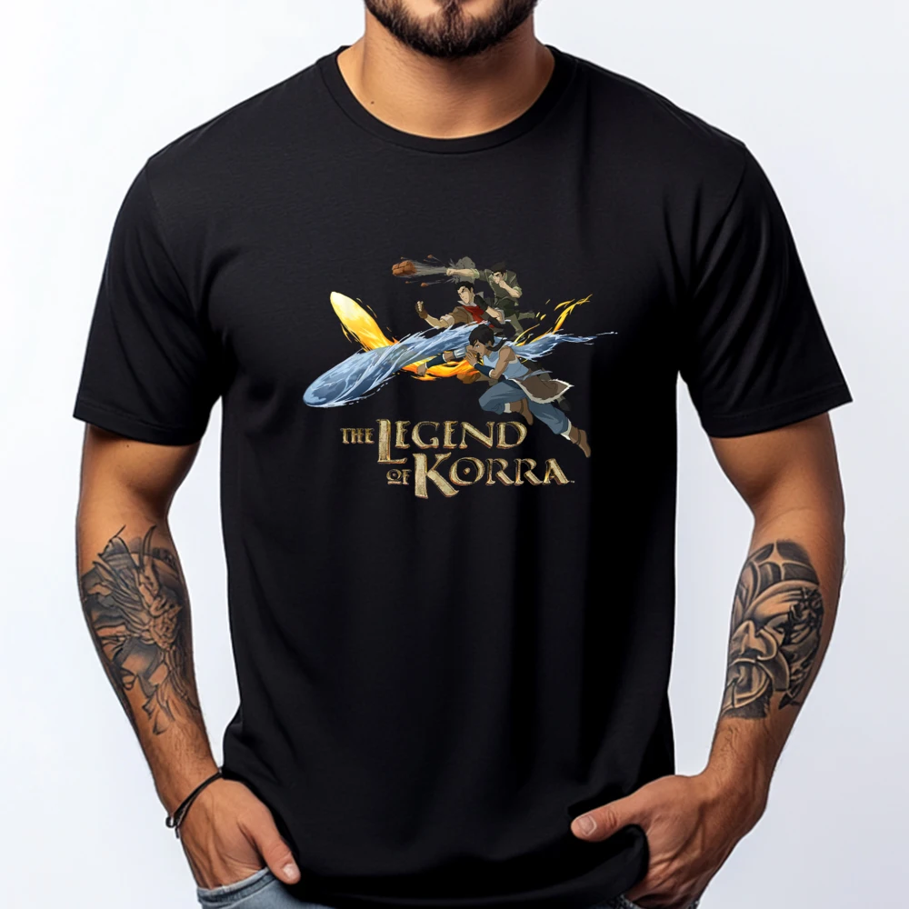 

The Legend Of Korra Elements Action Group Shot Street Wear T Shirt Christmas Funny