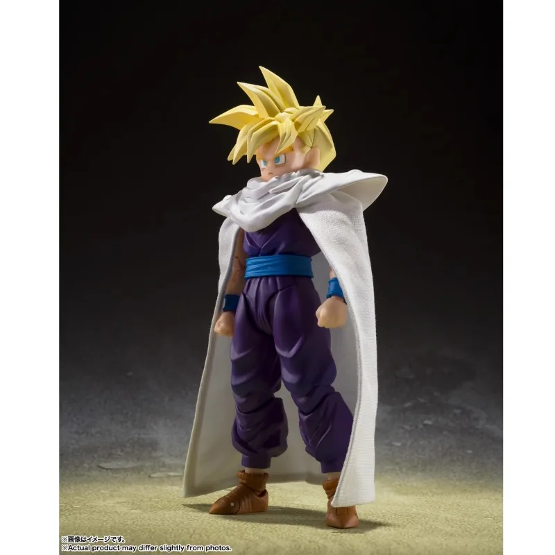 BANDAI Original S.H.Figuarts Dragon Ball Z Anime Figure Son Gohan Super Saiyan One Action Figure Toys for Kids Birthday Gifts