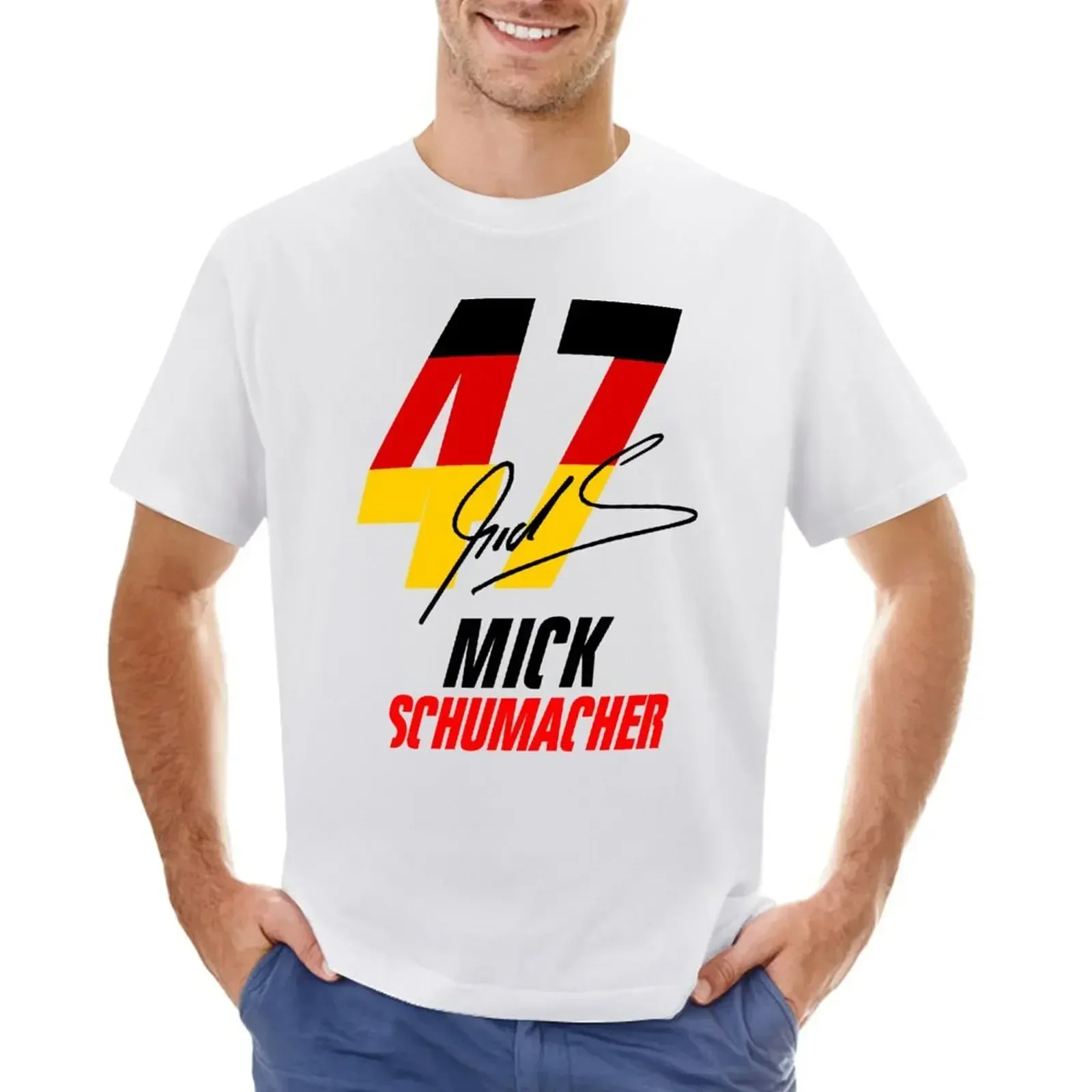 Mick Schumacher T-shirt tees kawaii clothes cute tops plain white t shirts men A State Of Trance T-shirts heavyweight hot sale