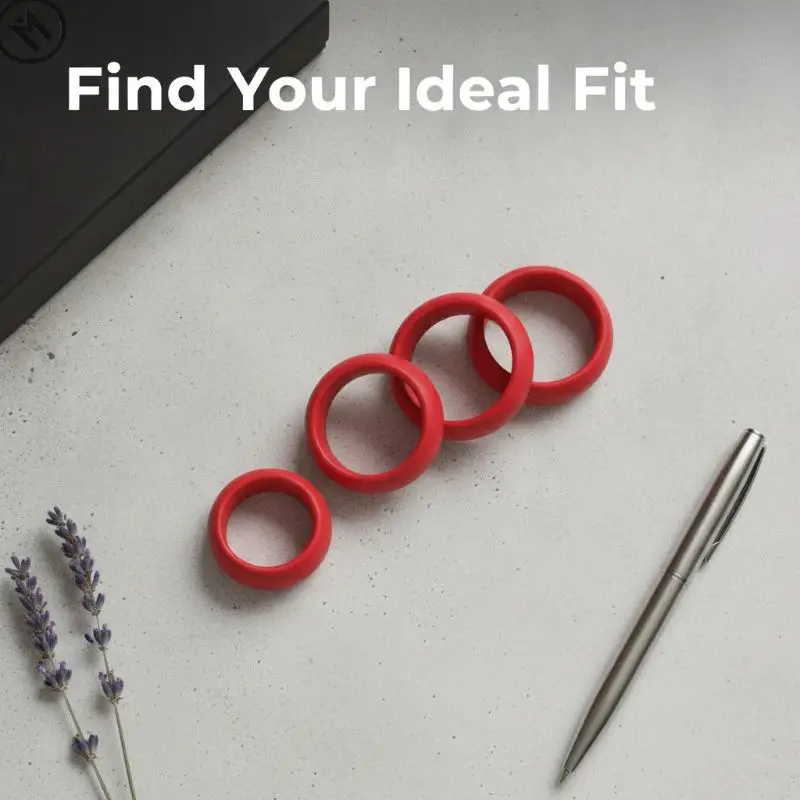 4PCS Elastic Silicone Penis Ring Set Non-irritating Male Intimate Toy for Long Lasting Performance Couple Intimate Play
