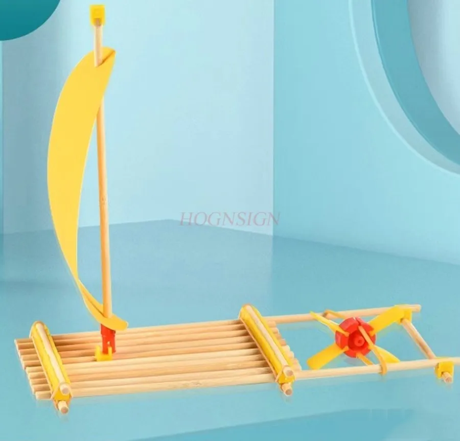 Children's Science Experiment Material Pack Handicraft Lesson Works Science and Education Tools Technology Bamboo Raft