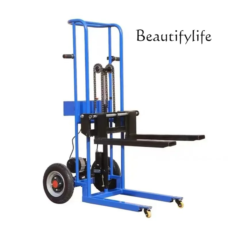 All-electric hydraulic lifting hand portable small simple crank arm loading and unloading truck