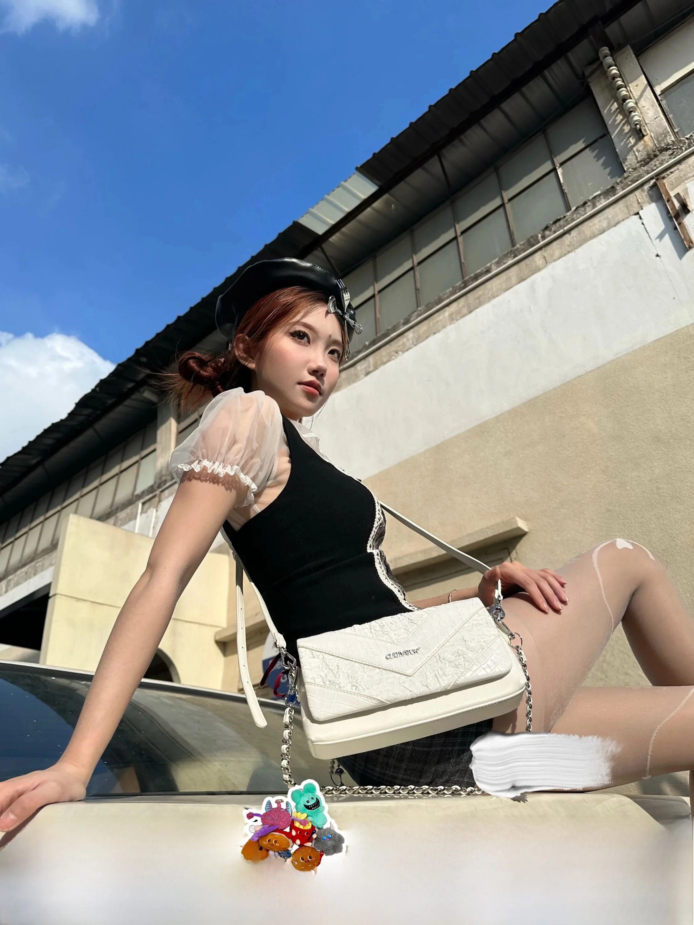 

Original Cultivator Snake Skin Pattern Folded Long Rectangle Chain Bag Crossbody Shoulder Bag for Commuting Unisex Soft Handbag