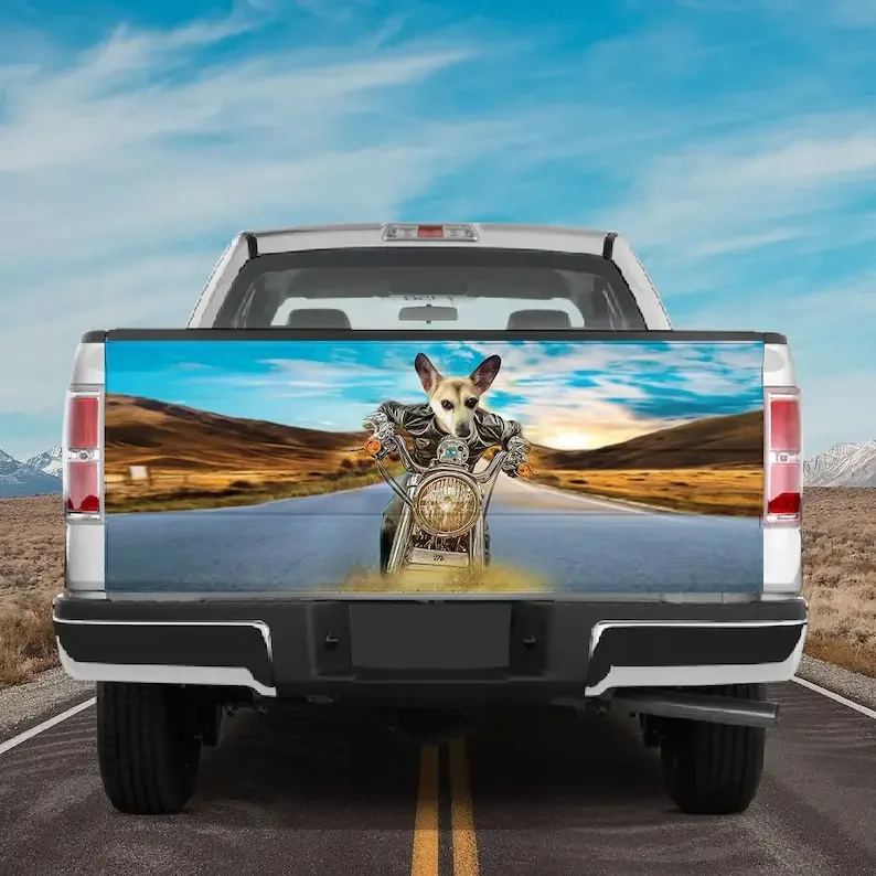 

Corgi Dog Tailgate Wrap, Rider Tailgate Decal, Ghost Rider Car Decals, Dog Lover, Car Accessories Decal Sticker Tailgate Wrap