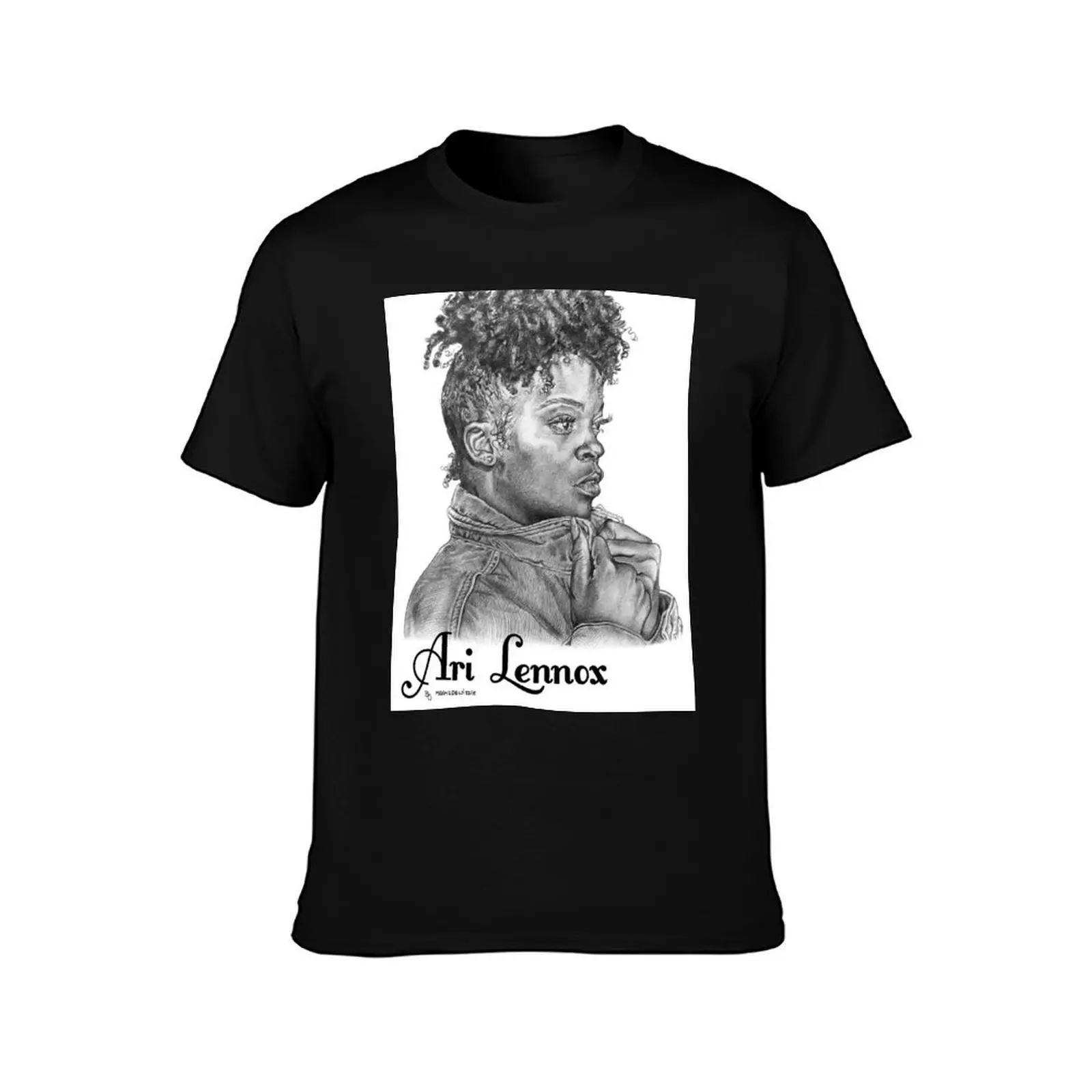 Ari Lennox T-Shirt, Summer Casual Cotton Tee, Oversized Streetwear Tops, Vintage Graphic Print, Loose Fit Short Sleeve