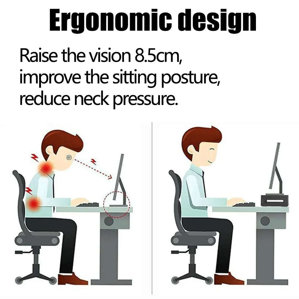 

RGB Lights Monitor Stand Riser with USB USB 3.0 & 2.0 Hub with Storage Drawer Computer Display Stand Phone Holder Foldable