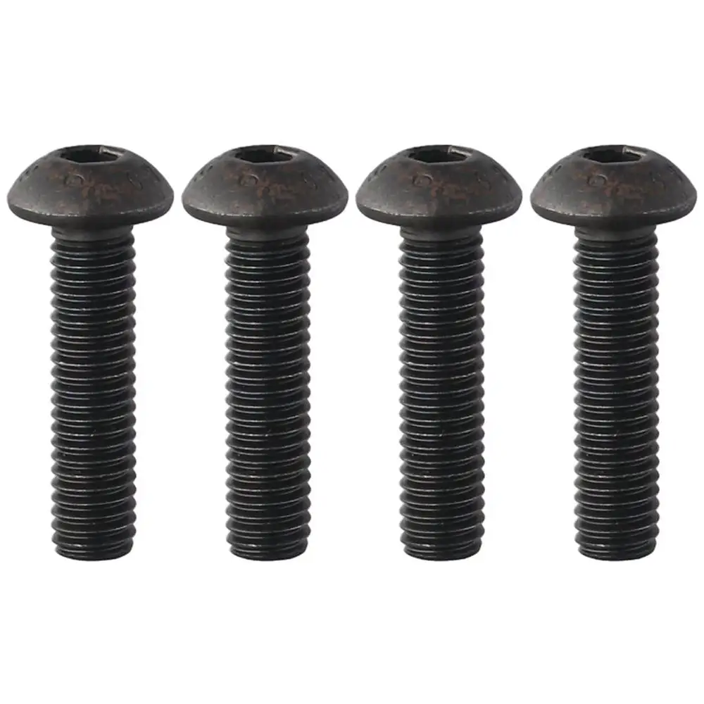 4pcs High Hardness M5x20mm Hex Socket Reverse Carbon Steel Grade 10.9 Black Left Hand Thread Screw Hex Bolt
