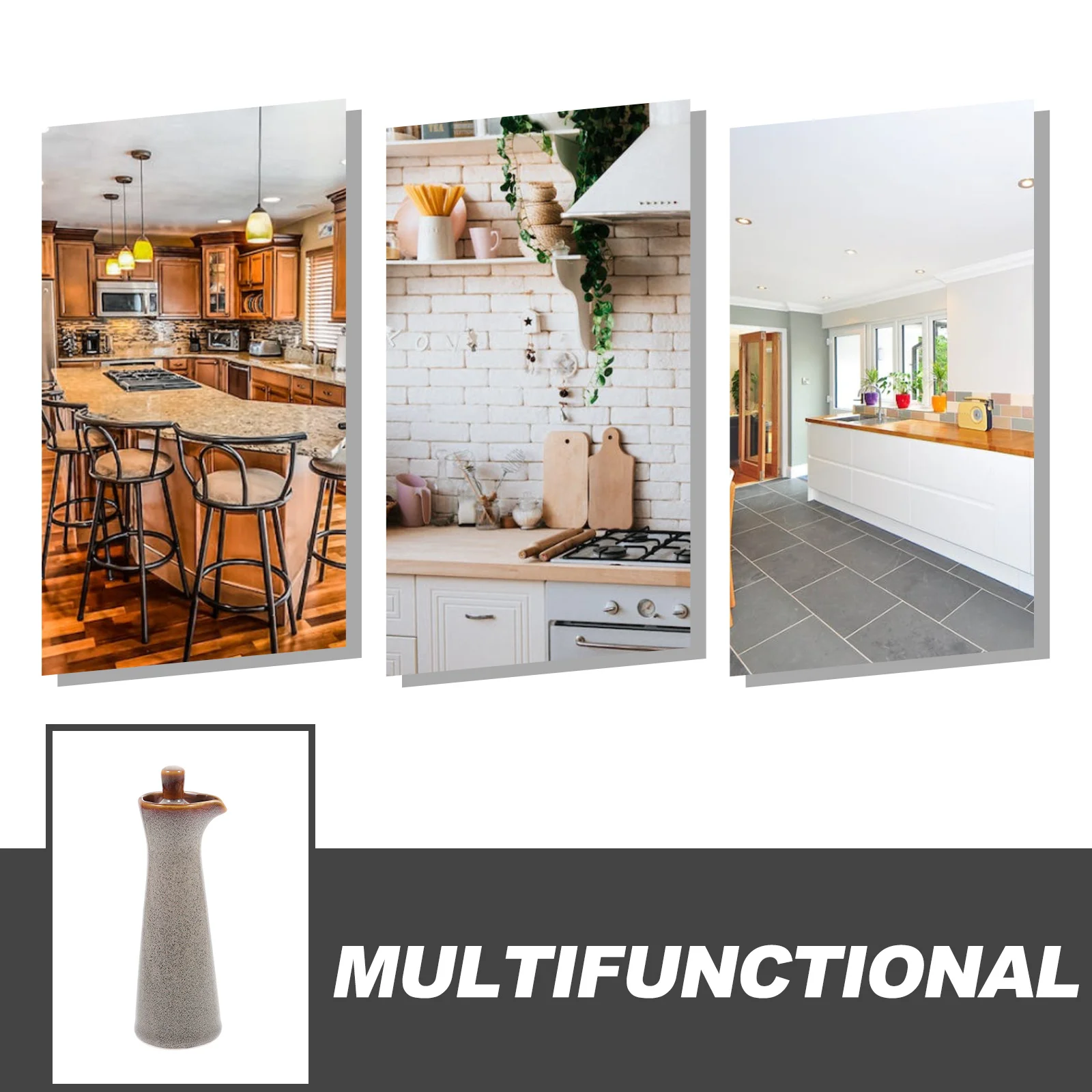 

Storage for Various Seasonings Kitchen Sauce Bottle Handmade Ceramic Japanese Style Condiment Jar Dressing Tools