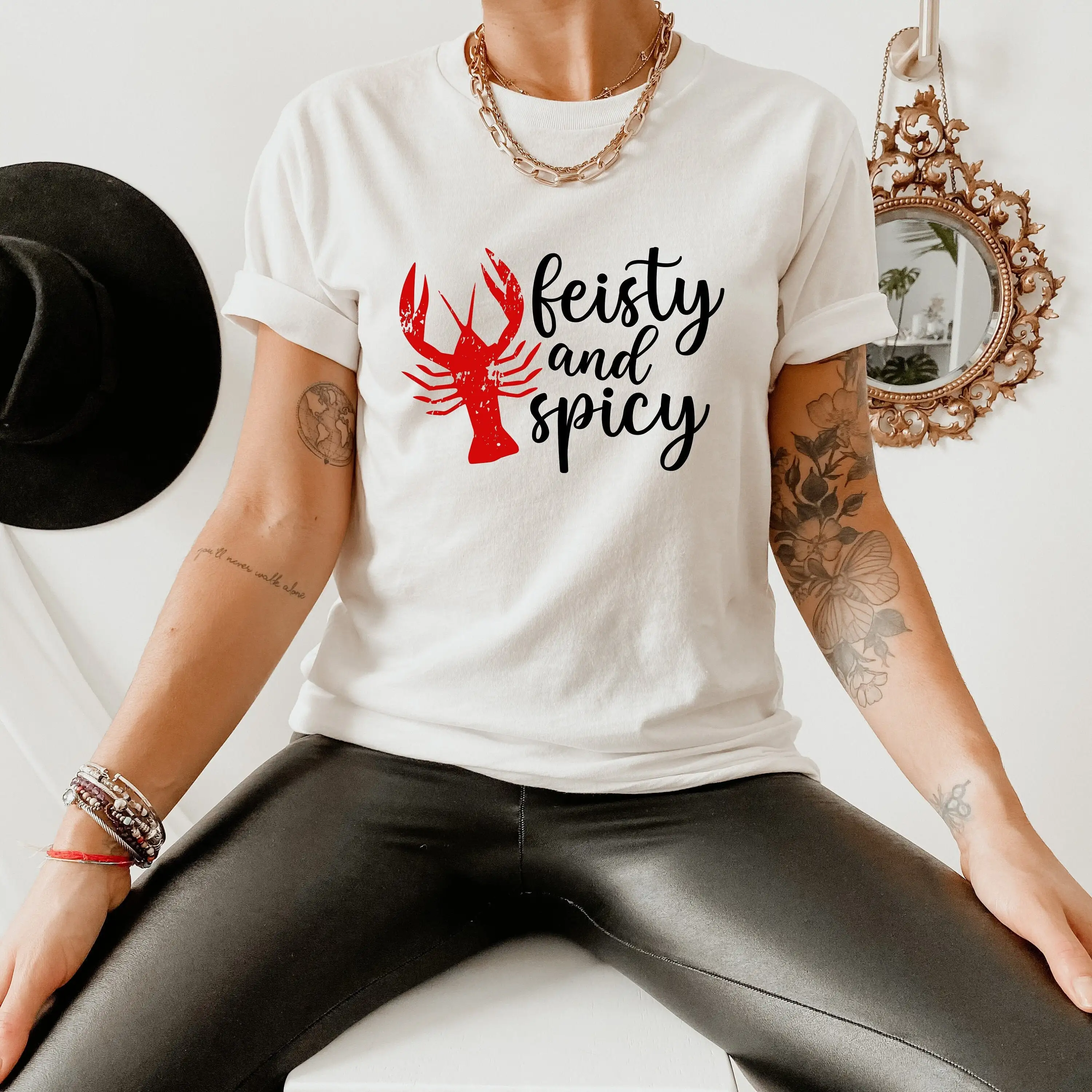 Sunday Funday T Shirt Feisty And Spicy Crawfish Season For Lovers Womens Tank