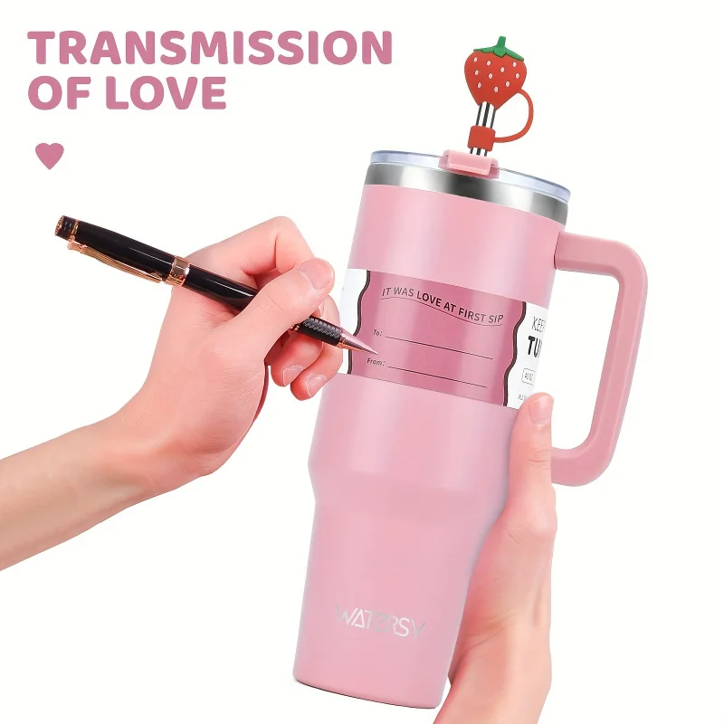 1 Pieces，With cover water cup、Steel Straw.A Proud Gift。