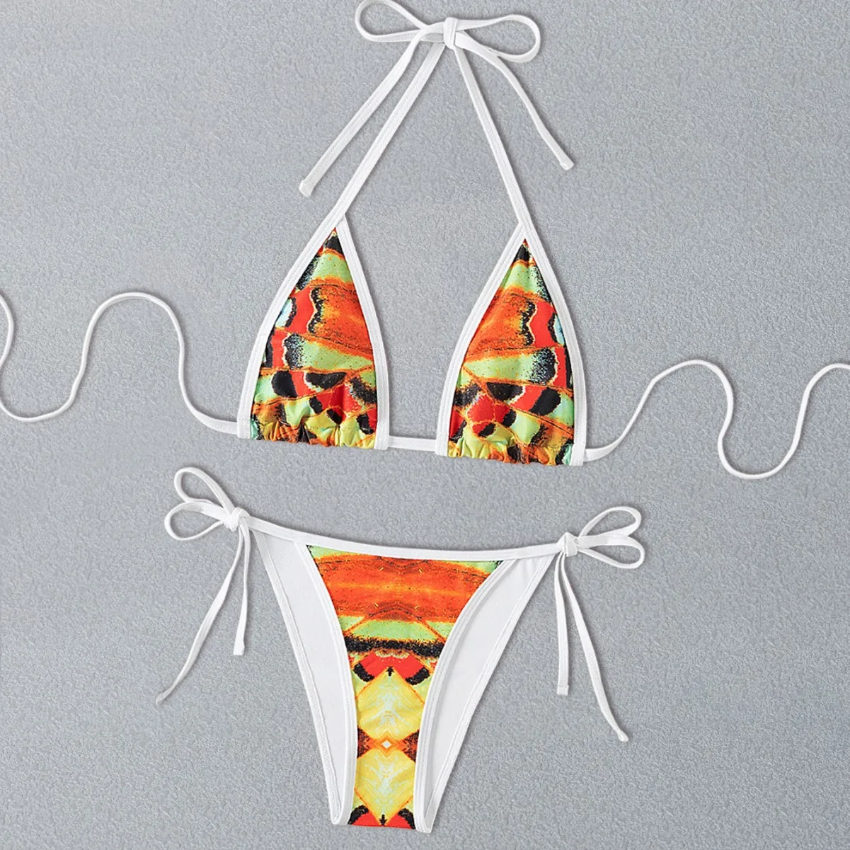 섹시한 프린트 비키니 스플릿 수영복 휴가룩 여성 인기 2025 신상