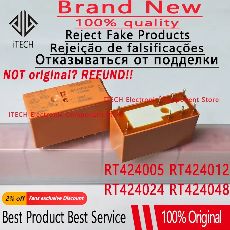 10pcs/lot RT424005 RT424012 RT424024 RT424048 DIP-8 New Original Power Relay 5-1393243-9 6-1393243-3 6-1393243-8