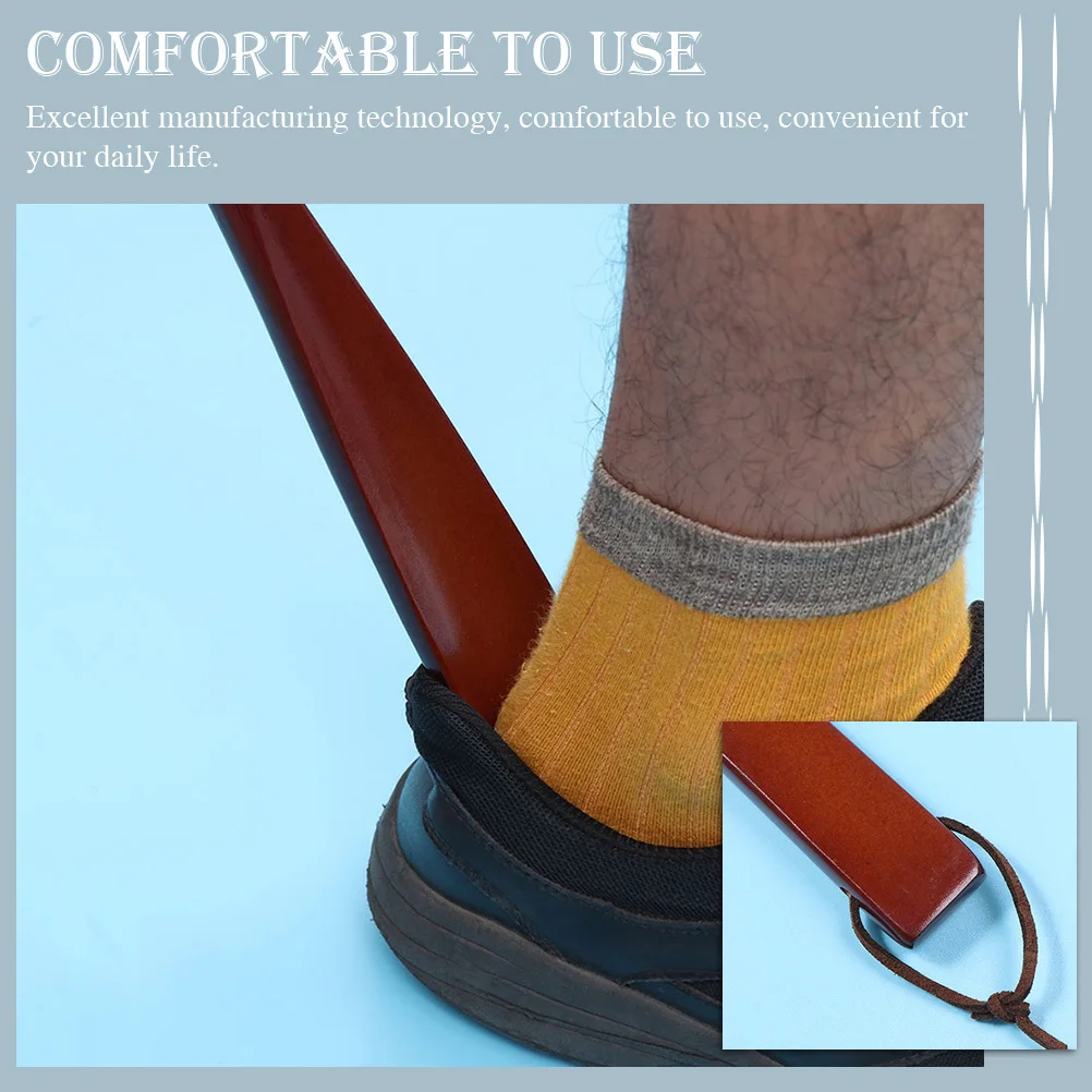 

2Pcs Extra Long Shoehorns Wooden Shoehorns Long Handle Shoe Lifters Practical Convenient Lightweight Durable for Home Use