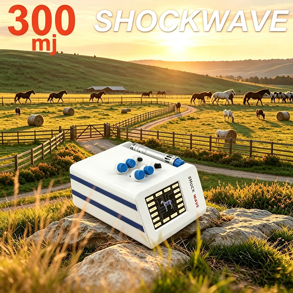 Animals Shockwave Therapy Machine For Horse Pain Relief Tendinopathy Muscle Relaxation Veterinaria Use Shock Wave 300MJ