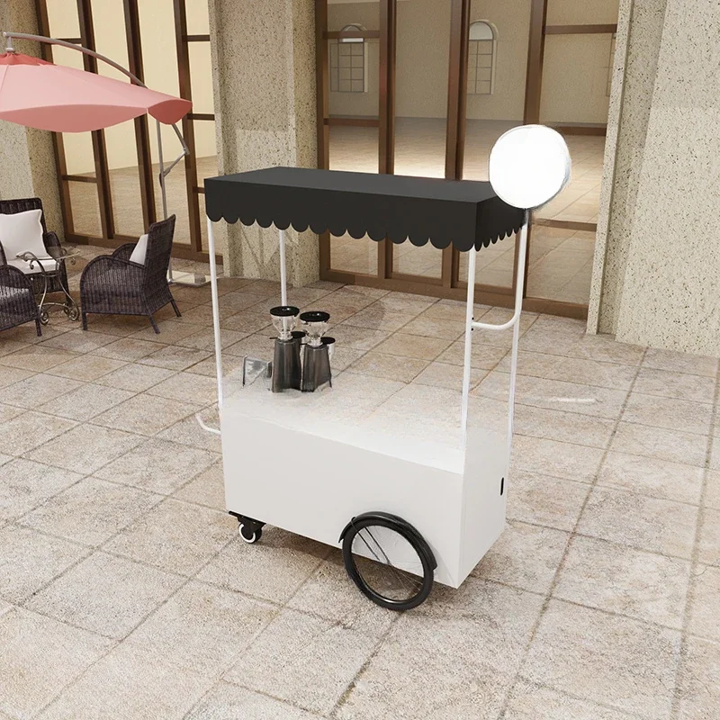 Schmiedeeiserner Schwimmer, multifunktionaler Snackwagen, mobiler Standwagen zur Stallförderung, Verkaufsständer, Nachtmarktwagen