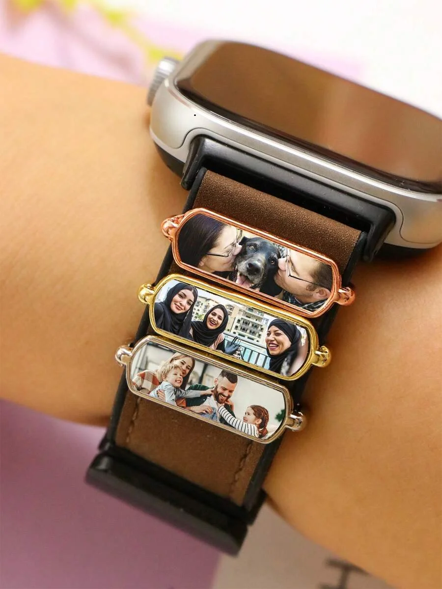 Customizable Photo Watch Strap Accessories, Watch Band Add-Ons, Father's Day Gift, Anniversary Gift image 2