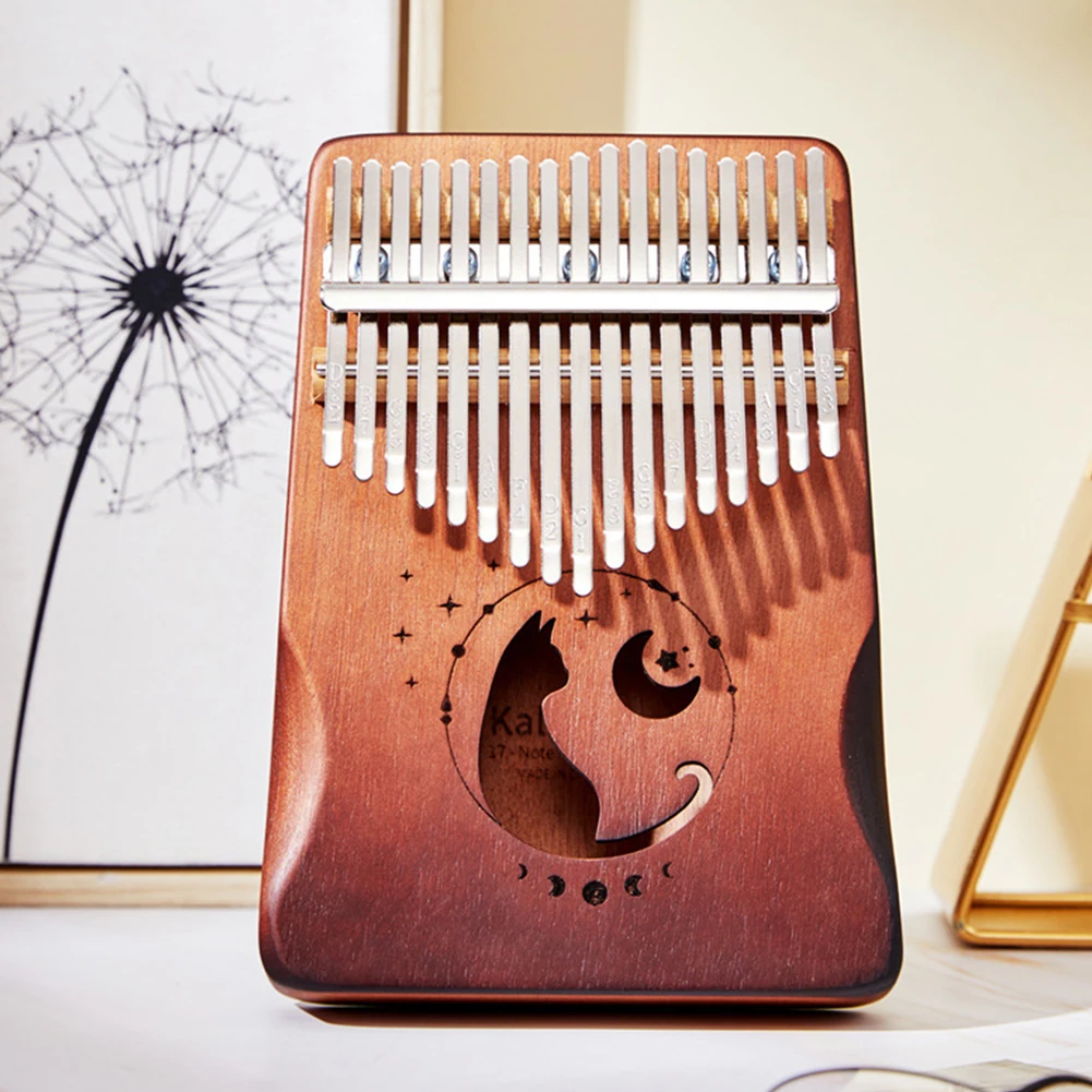 17 Keys Professional Kalimba Wooden Cute Instrument Kalimba Thumb Piano Musical Instrument for Music Lovers