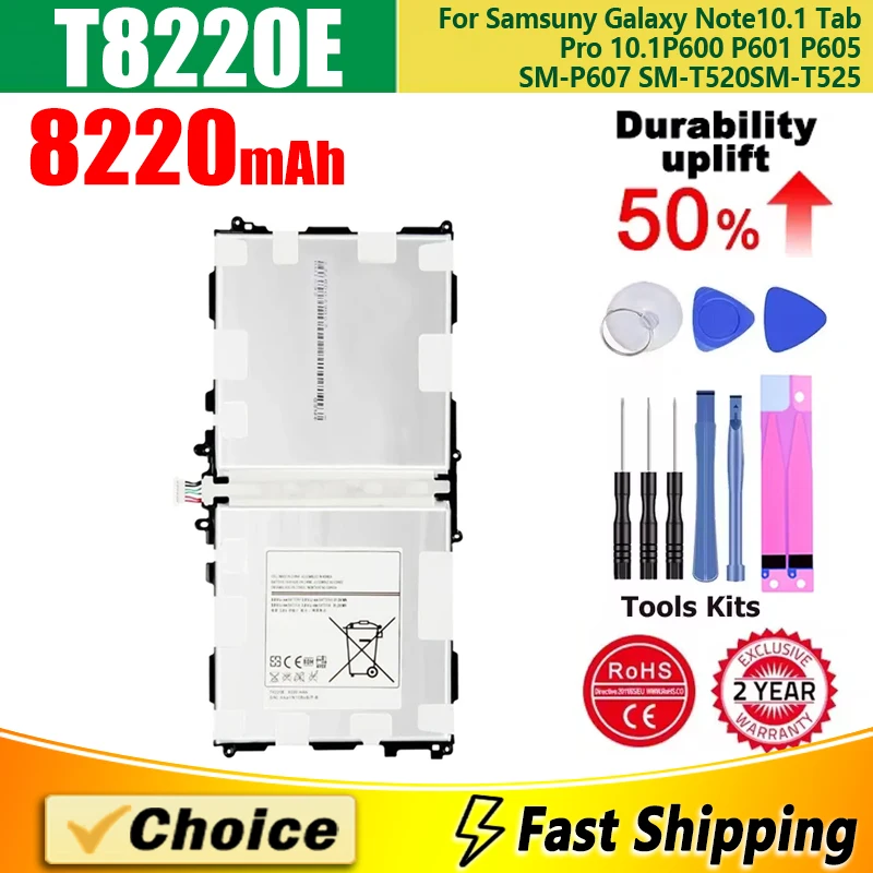 T8220C T8220E 8220mAh Tablet Lithium Battery+Tool,For Samsung GALAXY Note 10.1 Tab Pro P600 P601 P605 P607 SM-T520 SM-T525